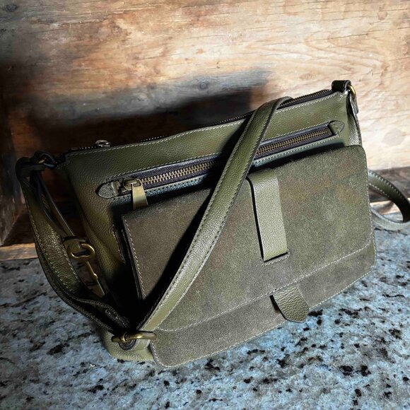 Fossil Kinley Large Crossbody Bag Moss Green - Picture 1 of 4